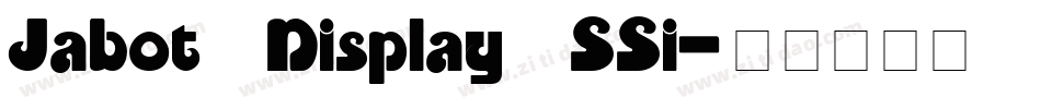 Jabot Display SSi字体转换